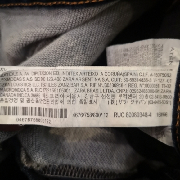 Zara Boys Moto Skinny Fit Jeans, New, Big Kids Size 11/12 Adjustable. - Picture 6 of 8